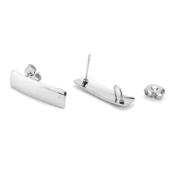 20pcs/lot Stainless Rectangle Post Earring Findings with Loop Hand Made Ear Base Components
20pcs/lot Stainless Rectangle Post Earring Findings with Loop Hand Made Ear Base Components