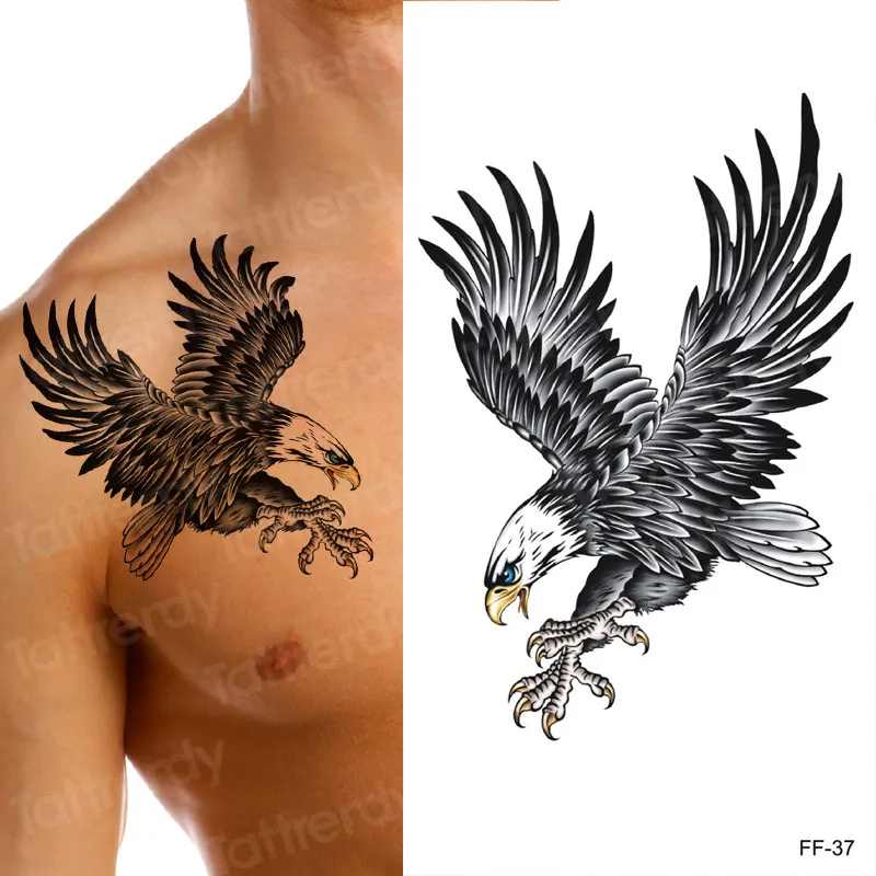Новинка водостойкая временная татуировка с орлом на руку грудь для мужчин и