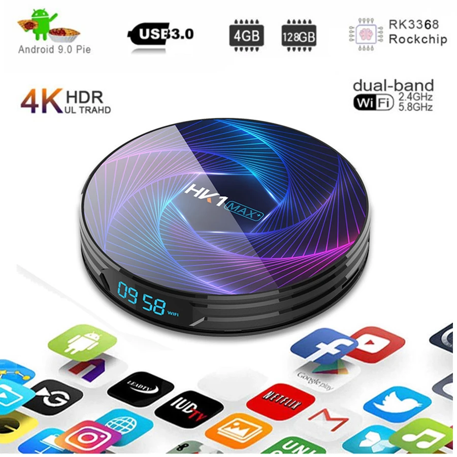 Smart Tv Box hk1 max plus rk3368pro Octa Core Android 9.0 Tvbox 4gb 128gb BT4.0 Youtube HD Netflix 4k H.265 Hk1max Set-Top Box
Smart Tv Box hk1 max plus rk3368pro Octa Core Android 9.0 Tvbox 4gb 128gb BT4.0 Youtube HD Netflix 4k H.265 Hk1max Set-Top Box