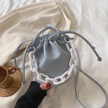 Pu Leather Mini Bucket Bag Women's Shoulder Bags Casual Solid Color Chain Ladies Handbags Fashion Wild Female Crossbody Bag 2020
Pu Leather Mini Bucket Bag Women's Shoulder Bags Casual Solid Color Chain Ladies Handbags Fashion Wild Female Crossbody Bag 2020