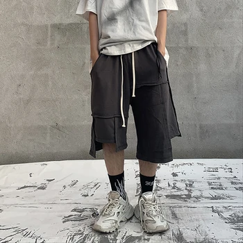 Irregular Spliced Drawstring Mens Casual Shorts Harajuku Streetwear Soldi Loose Cargo Shorts Oversize Hip Hop Five Point Pants
Irregular Spliced Drawstring Mens Casual Shorts Harajuku Streetwear Soldi Loose Cargo Shorts Oversize Hip Hop Five Point Pants