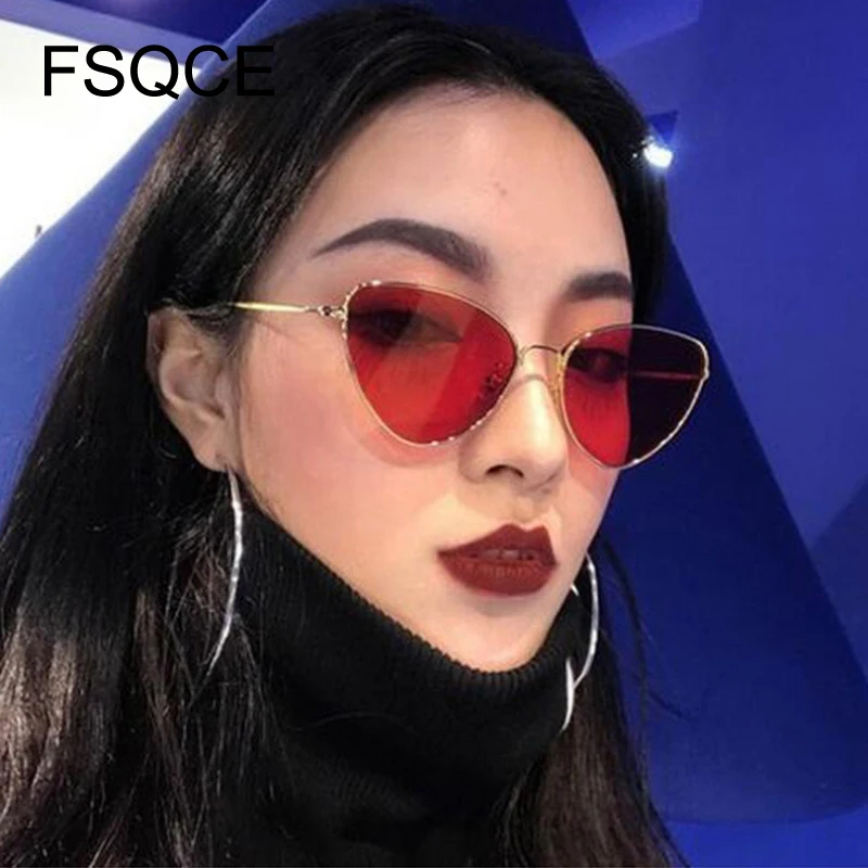 Фото Солнцезащитные очки кошачий глаз женские винтажные брендовые дизайнерские