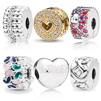 New 925 Sterling Silver Reflexions Bracelet Love Heart Clip Charm beads Fit pandoras Reflexions Bracelet Charm Clip DIY Jewelry
New 925 Sterling Silver Reflexions Bracelet Love Heart Clip Charm beads Fit pandoras Reflexions Bracelet Charm Clip DIY Jewelry