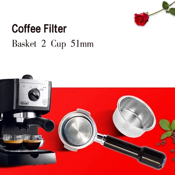4PCS High Pressure Breville Delonghi Krups Coffee Machine Filter Basket Pod Double Cup Stainless Steel Single Layer 51mm 2-Cup
4PCS High Pressure Breville Delonghi Krups Coffee Machine Filter Basket Pod Double Cup Stainless Steel Single Layer 51mm 2-Cup