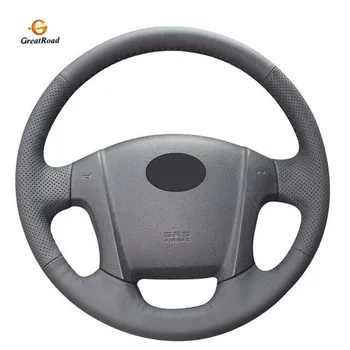Hand-stitched Black Genuine leather Steering Wheel Cover for Kia Sportage 2 2005-2010 2009 Sportage
Hand-stitched Black Genuine leather Steering Wheel Cover for Kia Sportage 2 2005-2010 2009 Sportage