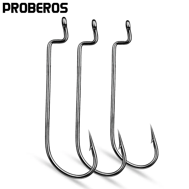 PROBEROS 500pcs Single Hooks 6#-5/0# High Carbon Steel Fishing Hooks Narrow Crank Worm Hooks Barbed Sharp Fishhooks Pesca Tackle 
PROBEROS 500pcs Single Hooks 6#-5/0# High Carbon Steel Fishing Hooks Narrow Crank Worm Hooks Barbed Sharp Fishhooks Pesca Tackle