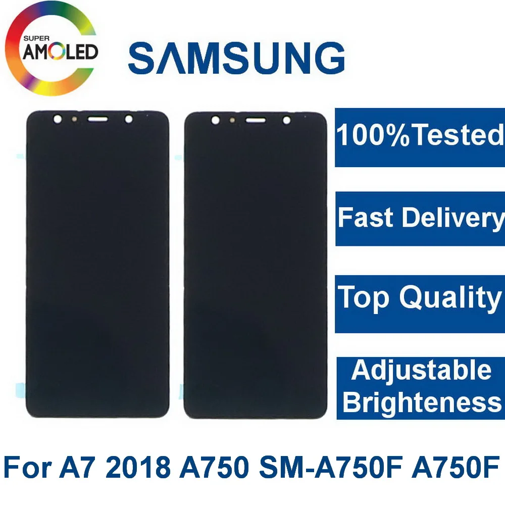 100%Tested Super AMOLED For Samsung Galaxy A7 2018 A750 SM-A750F A750F LCD Display Touch Screen Digitizer Assembly Replacement
100%Tested Super AMOLED For Samsung Galaxy A7 2018 A750 SM-A750F A750F LCD Display Touch Screen Digitizer Assembly Replacement