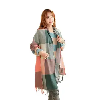 New autumn and winter bibs Extra long cashmere plaid ladies solid color shawl
New autumn and winter bibs Extra long cashmere plaid ladies solid color shawl