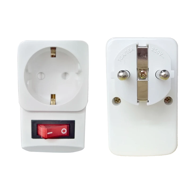 European Euro 2Pin 4.8mm Plug Socket AC Power Adapter Electrical Plug with Switch Indicator Conversion Plug 16A 250V
European Euro 2Pin 4.8mm Plug Socket AC Power Adapter Electrical Plug with Switch Indicator Conversion Plug 16A 250V