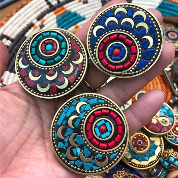 5pcs 45mm New Peacock Feather Big Round Plate Nepal Flower Pendant Retro Nepal Clay Beads For DIY Indian Turkish Tribal Jewelry
5pcs 45mm New Peacock Feather Big Round Plate Nepal Flower Pendant Retro Nepal Clay Beads For DIY Indian Turkish Tribal Jewelry