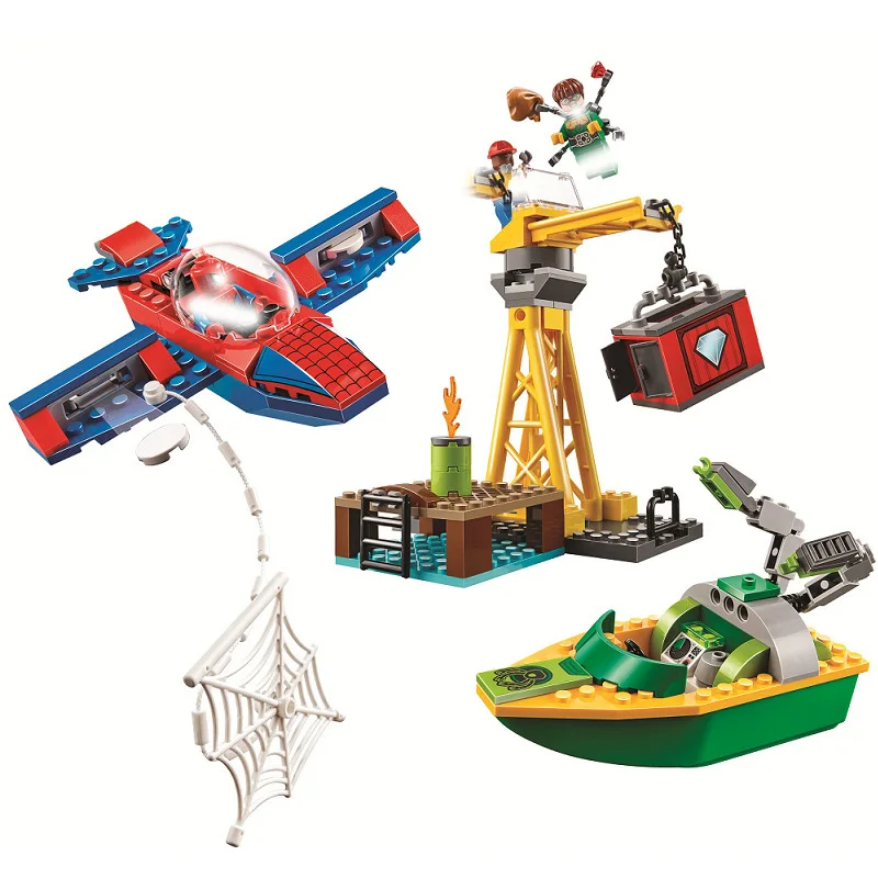 Bela 11185 Marvel Spider-man: Doc Ock Diamond Heist Building Blocks Toys Bricks Gift Compatible with Legoinglys Super Hero 76134
Bela 11185 Marvel Spider-man: Doc Ock Diamond Heist Building Blocks Toys Bricks Gift Compatible with Legoinglys Super Hero 76134