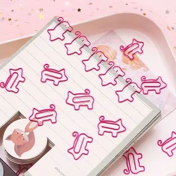 10pcs/lot Cute Cartoon Pig Animal Pink Bookmark Paper Clip Hollow Out Metal Binder Clips Notes Letter Paper Clip Stationery
10pcs/lot Cute Cartoon Pig Animal Pink Bookmark Paper Clip Hollow Out Metal Binder Clips Notes Letter Paper Clip Stationery