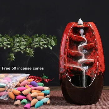 Ceramic Backflow Incense Burner Creative Incense Burner Candle Holders for Decoration for Home with Free 50pc SIncense Cone
Ceramic Backflow Incense Burner Creative Incense Burner Candle Holders for Decoration for Home with Free 50pc SIncense Cone
