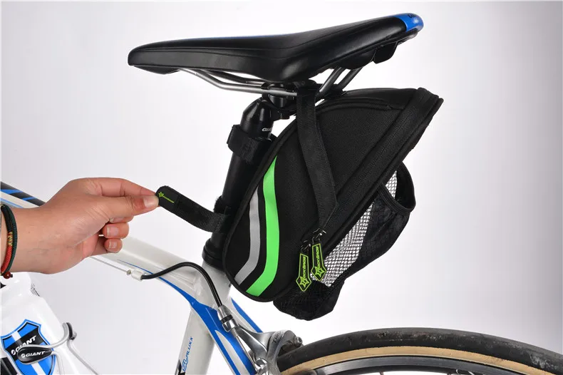 Top ROCKBROS Bicycle Saddle Bag With Water Bottle Pocket Waterproof MTB Bike Rear Bags Cycling Rear Seat Tail Bag Bike Accessories 45