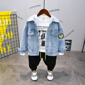 3PCS WLG Boys Clothing Set Kids Boutique Outfits Spring Autumn Denim Blue Cartoon Jacket White T Shirt and Pant Set Baby Clothes
3PCS WLG Boys Clothing Set Kids Boutique Outfits Spring Autumn Denim Blue Cartoon Jacket White T Shirt and Pant Set Baby Clothes