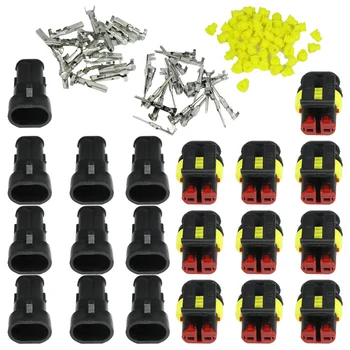 YUNPICAR 5Kit 2 Pin Way 16 AWG Car Waterproof Connector Plug Wire 1.5mm Series Terminal Connector-5 Pack
YUNPICAR 5Kit 2 Pin Way 16 AWG Car Waterproof Connector Plug Wire 1.5mm Series Terminal Connector-5 Pack