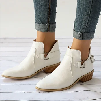 2020 Women Ankle Boots Women's Shoes Female Buckle Low Heels Woman Solid Casual Ladies Slip On Comfortable Footwear Plus Size
2020 Women Ankle Boots Women's Shoes Female Buckle Low Heels Woman Solid Casual Ladies Slip On Comfortable Footwear Plus Size