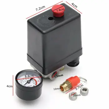 175psi 1/4 BSP Air Compressor Pressure Switch Manifold Regulator Gauge W/ Valve
175psi 1/4 BSP Air Compressor Pressure Switch Manifold Regulator Gauge W/ Valve