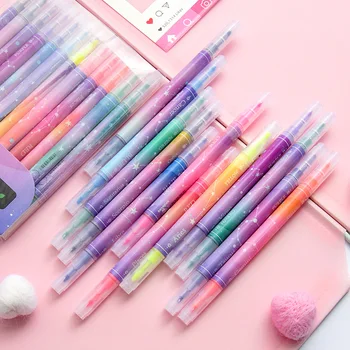 Multicolour Double-end starry Highlighter Pen Pastel Liquid Marker Fluorescent Highlighters Watercolor Drawing Pen School
Multicolour Double-end starry Highlighter Pen Pastel Liquid Marker Fluorescent Highlighters Watercolor Drawing Pen School