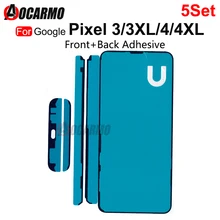 Colle adhésive pour écran LCD et cadre de couverture arrière, 5 pièces, pour Google Pixel 3 4 XL 4 XL 5 3XL 2 2XL=