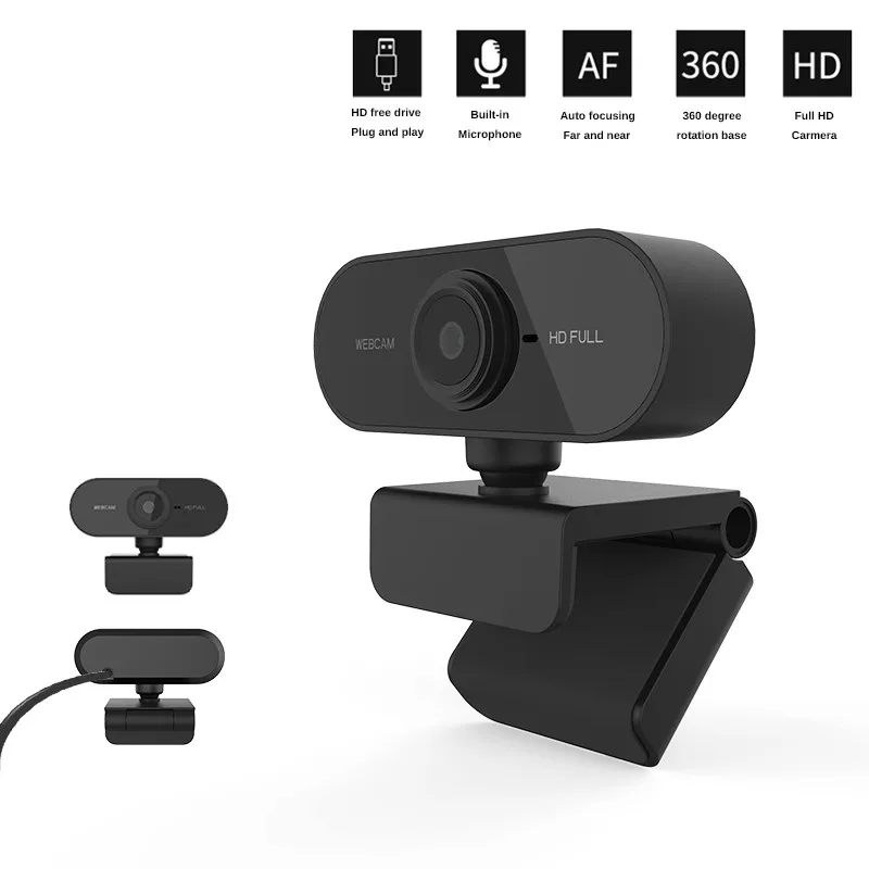 1080P HD Webcam with Mic Rotatable PC Desktop Web Camera Cam Mini Computer WebCamera Cam Video Recording Work
1080P HD Webcam with Mic Rotatable PC Desktop Web Camera Cam Mini Computer WebCamera Cam Video Recording Work