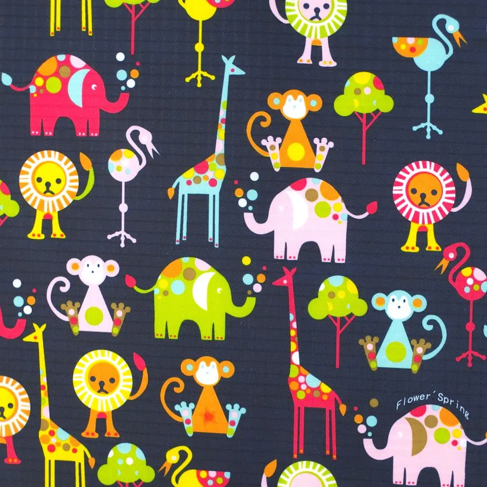 1 yard Polyester/PVC coated Waterproof Fabric for bag,- Cartoon -Tiger elephant lion monkey on deep blue (width=140cm)
1 yard Polyester/PVC coated Waterproof Fabric for bag,- Cartoon -Tiger elephant lion monkey on deep blue (width=140cm)