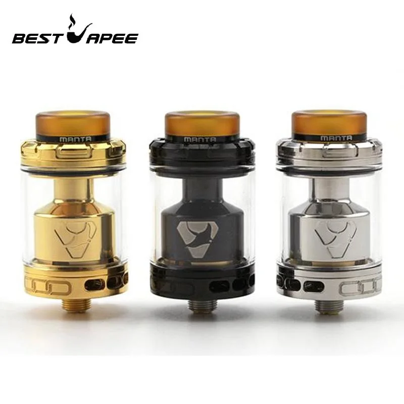 Manta RTA 24MM 3.5ml Rebuildable Tank Atomizer with 5ml Extend Glass Top Filling 810 PEI Drip Tip Airflow Adjustable mech mod
Manta RTA 24MM 3.5ml Rebuildable Tank Atomizer with 5ml Extend Glass Top Filling 810 PEI Drip Tip Airflow Adjustable mech mod