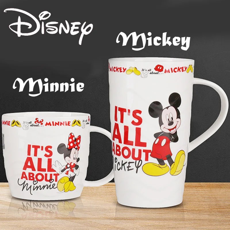Фото 260/375ml Cute Mickey Minnie Cartoon Mug Ceramic Cups Milk Creative Fashion Coffee Water Cup Breakfast Xmas Gift | Дом и сад