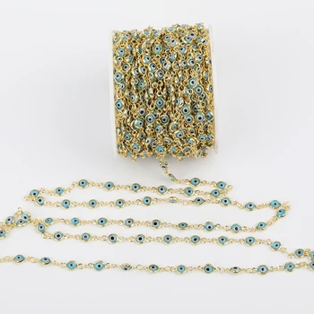 5Meter 5mm Sky Blue Color Enamel Beads Rosary Chains,Evil Eyes Coin Beads Jewelry Chains Findings Craft DIY Choker HX-LT-243AMAB
5Meter 5mm Sky Blue Color Enamel Beads Rosary Chains,Evil Eyes Coin Beads Jewelry Chains Findings Craft DIY Choker HX-LT-243AMAB