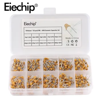 10Values*50pcs 10pF~680pF (100~681) Multilayer/Monolithic Ceramic Capacitor Assorted kit with storage box 10 20 30 47 100 200 pF
10Values*50pcs 10pF~680pF (100~681) Multilayer/Monolithic Ceramic Capacitor Assorted kit with storage box 10 20 30 47 100 200 pF