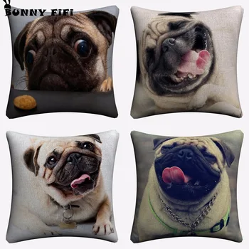 Funny Pug Dog Soft Cotton Linen Cushion Covers 45x45cm Vintage Pillowcase For Sofa Chair Car Home Decoration Pillow Cover
Funny Pug Dog Soft Cotton Linen Cushion Covers 45x45cm Vintage Pillowcase For Sofa Chair Car Home Decoration Pillow Cover
