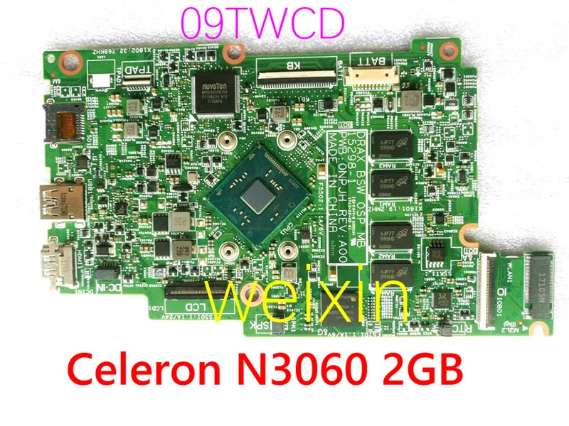 CN-09TWCD 09TWCD 9TWCD For DELL Inspiron 3168 Laptop motherboard Core SR2KN Celeron N3060 2GB Ram Mainboard 15298-1 100% Working
CN-09TWCD 09TWCD 9TWCD For DELL Inspiron 3168 Laptop motherboard Core SR2KN Celeron N3060 2GB Ram Mainboard 15298-1 100% Working