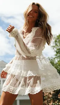 2020 New Cover-ups Summer Women Beach Wear White Cotton Tunic Dress Bikini Bath Sarong Wrap Skirt Swimsuit Cover Up Ashgaily
2020 New Cover-ups Summer Women Beach Wear White Cotton Tunic Dress Bikini Bath Sarong Wrap Skirt Swimsuit Cover Up Ashgaily