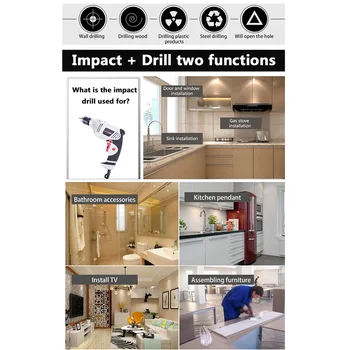 Dual-purpose Impact Electric Drill Household Multi-function Impact Drill Rated Power 750W Impact Electric Drill
Dual-purpose Impact Electric Drill Household Multi-function Impact Drill Rated Power 750W Impact Electric Drill