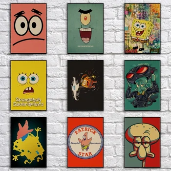 SpongeBob Kraftpaper Poster Cartoon Painting Abstract Funny Fancy Wall Sticker for Coffee House Bar
SpongeBob Kraftpaper Poster Cartoon Painting Abstract Funny Fancy Wall Sticker for Coffee House Bar