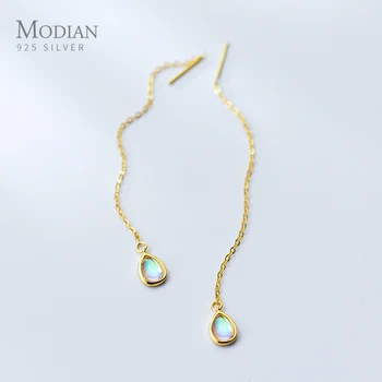 Modian Genuine 925 Sterling Silver Water Drop Dangle Earrings for Women Charm Gold Color Rainbow Opal Fashion Jewelry Bijoux
Modian Genuine 925 Sterling Silver Water Drop Dangle Earrings for Women Charm Gold Color Rainbow Opal Fashion Jewelry Bijoux