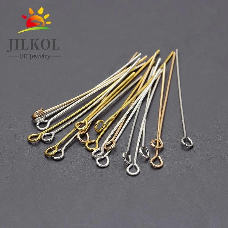 200pcs 20 30 40 50mm Eye Head Pins Classic 5 colors Plated Eye Pins For Jewelry Findings Accessories Making DIY Supplies
200pcs 20 30 40 50mm Eye Head Pins Classic 5 colors Plated Eye Pins For Jewelry Findings Accessories Making DIY Supplies