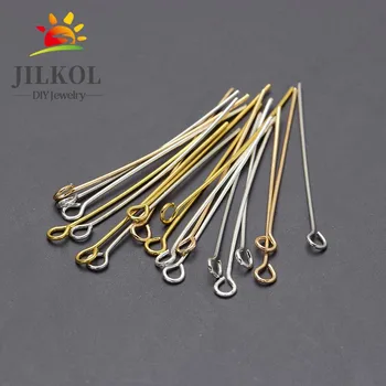 200pcs 20 30 40 50mm Eye Head Pins Classic 5 colors Plated Eye Pins For Jewelry Findings Accessories Making DIY Supplies
200pcs 20 30 40 50mm Eye Head Pins Classic 5 colors Plated Eye Pins For Jewelry Findings Accessories Making DIY Supplies