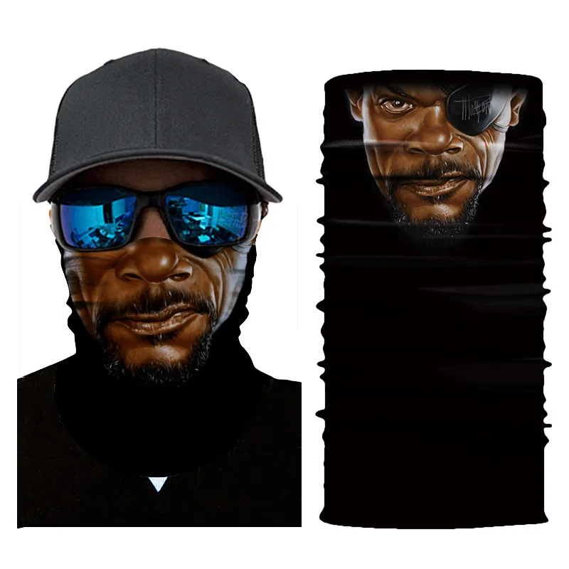 3D digital cross border printing polyester scarf clown cycling sunblock versatile seamless headband mask neck gaiter mask mens scarf for summer