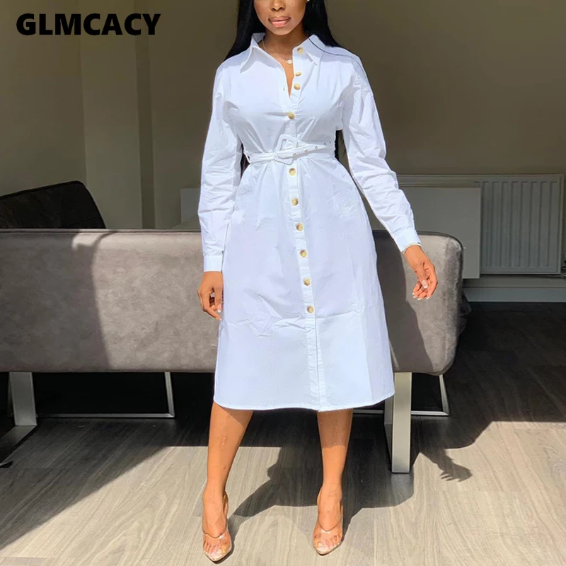 Women Casual Turn-down Collar Button Long Sleeve Dress Autumn Streetwear Solid Straight Mid-calf Dress Shirt Dress
Women Casual Turn-down Collar Button Long Sleeve Dress Autumn Streetwear Solid Straight Mid-calf Dress Shirt Dress