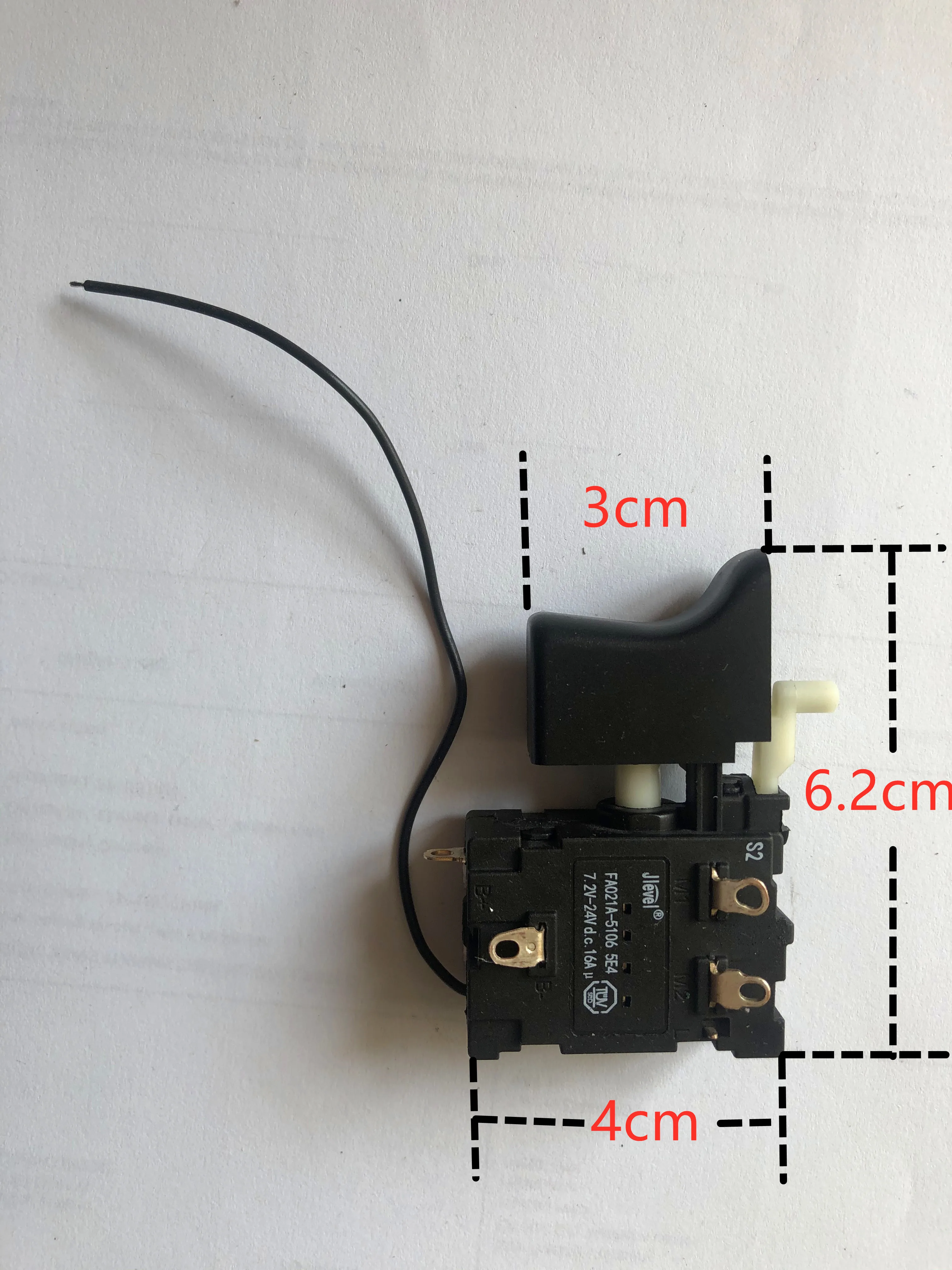 FA021A-5106 7.2-24V d.c FA021A 16A Jlevel electric drill switch 
FA021A-5106 7.2-24V d.c FA021A 16A Jlevel electric drill switch