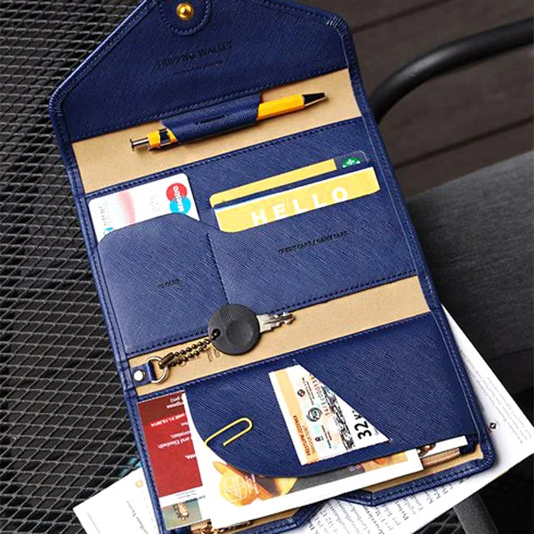 Korean-style Travel Multi-functional Three Fold Passport Bag Document Package Anti-Degaussing-Style Leather PU Passport Holder S
Korean-style Travel Multi-functional Three Fold Passport Bag Document Package Anti-Degaussing-Style Leather PU Passport Holder S