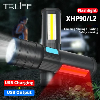 XHP90 LED Flashlight Searchlight Multifunctional Work Lamp 7 Mode Camping Light L2 COB Torch Power Bank Magnet Zoom USB Lamp
XHP90 LED Flashlight Searchlight Multifunctional Work Lamp 7 Mode Camping Light L2 COB Torch Power Bank Magnet Zoom USB Lamp