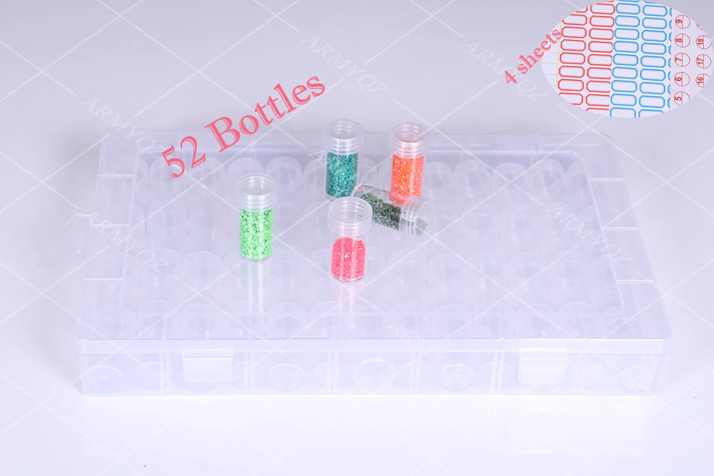 New Diamond Painting Storage Accessory Label sticker 5d Diamond Embroidery Mosaic Tools 52pc Small Bottles Box
New Diamond Painting Storage Accessory Label sticker 5d Diamond Embroidery Mosaic Tools 52pc Small Bottles Box