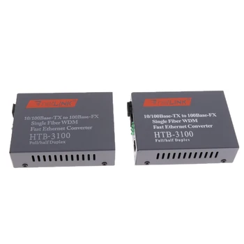 10/100M Singlemode 25KM Simplex SC Fiber Optic to RJ45 Ethernet Converter EU Transmitter and Receiver Set
10/100M Singlemode 25KM Simplex SC Fiber Optic to RJ45 Ethernet Converter EU Transmitter and Receiver Set