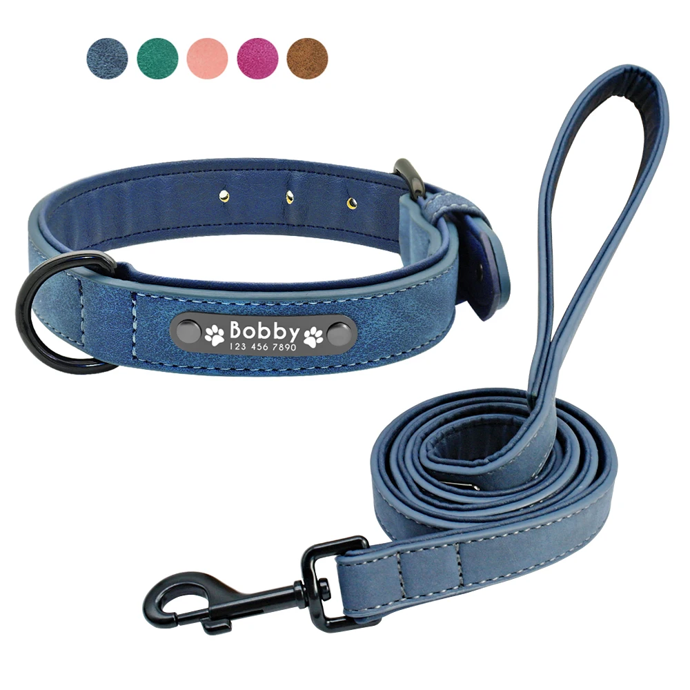 New Dog Collars Leather Personalized Pet Dog Tag Collar Leash Lead For Small Medium Large Dogs Pitbull Bulldog Pugs Beagle
New Dog Collars Leather Personalized Pet Dog Tag Collar Leash Lead For Small Medium Large Dogs Pitbull Bulldog Pugs Beagle