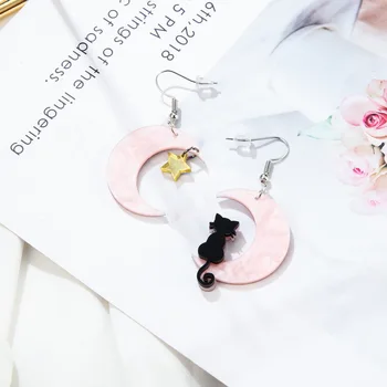 Acrylic Earrings for women Cat Star drop Earrings Kitty Moon Star Earring Girl Heart Soft Girl Fashion Ear Jewelry Wholesale2020
Acrylic Earrings for women Cat Star drop Earrings Kitty Moon Star Earring Girl Heart Soft Girl Fashion Ear Jewelry Wholesale2020