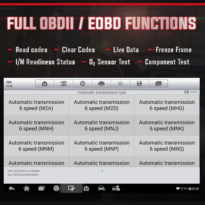 Autel MaxiCOM MK808 OBD2 сканер автомобильный диагностический инструмент OBD 2 EScaner TPMS