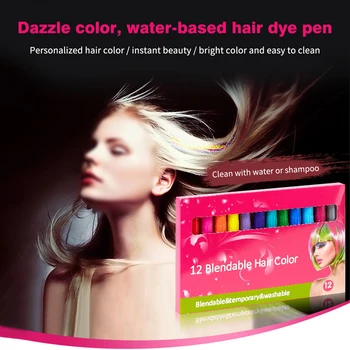 Disposable Easy Washable Glitter Pens Dyeing Tool Salon 12 Colors Rotation Type Birthday Present Hair Chalk Set Cosplay
Disposable Easy Washable Glitter Pens Dyeing Tool Salon 12 Colors Rotation Type Birthday Present Hair Chalk Set Cosplay