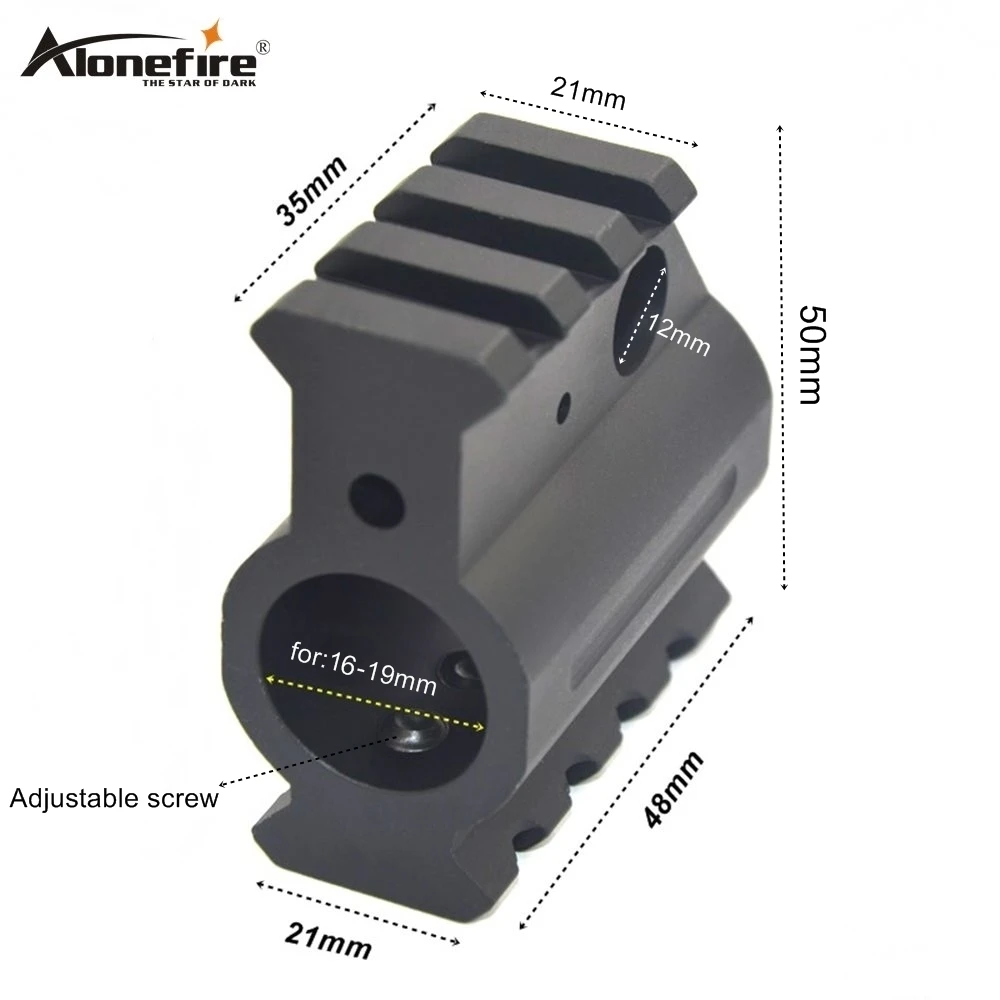 ALONEFIRE M64 16-19mm Ring Gas Block 21 Rail Airsoft Rifle Shotgun Tactical light Laser Sight Scope Hunting Mount Dovetail Base | Лампы и